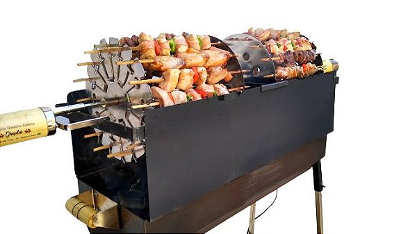 Espeto Giratório Elétrico Churrasco com Base - Issi Grill