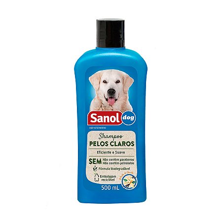 Shampoo Sanol Dog pelos claros 500 ml