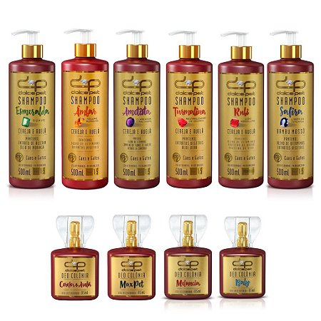 Shampoo Dolce Pet Suave Cereja e Avelã para Cães e Gatos