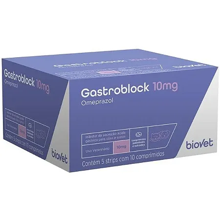 Antiácido GastroBlock 10mg Omeprazol BIOVET 1UN
