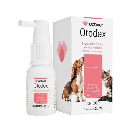 Antibiótico UCBVET Otodex para Cães e Gatos 30 ml