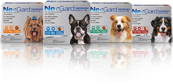 Antipulgas e Carrapatos NexGard para Cães
