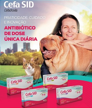 Cefa Sid Antimicrobiano para Cães e Gatos 10 comprimidos