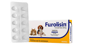 Diurético Furolisin 20mg 10 Comprimidos Vetnil para Cães e Gatos