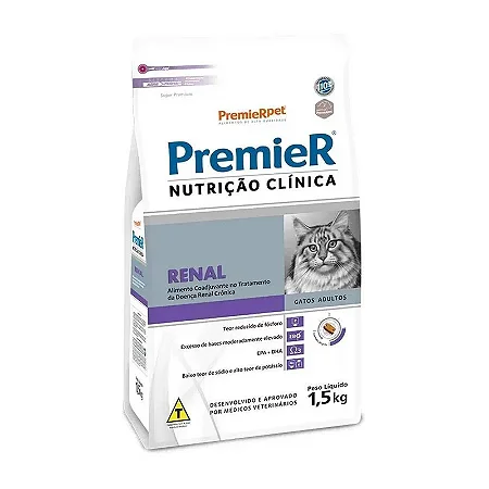 Ração Premier Nutrição Clínica Renal para Gatos 1,5 kg