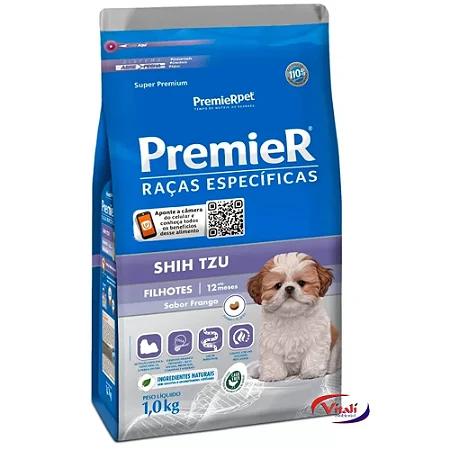 Ração Premier Shih Tzu Raças Específicas para Cães Adultos 1,0kg