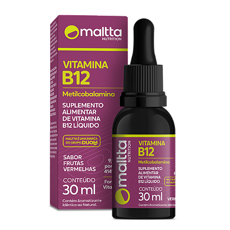 Vitamina B12 Gotas 30ml Frutas Vermelhas Maltta