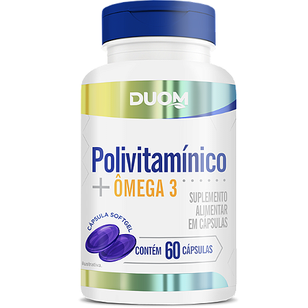 Polivitaminico com Ômega 3 60caps Duom