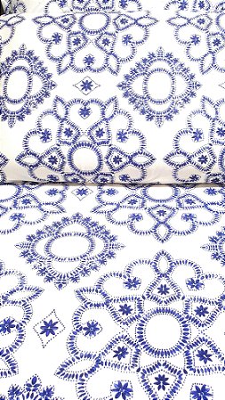 LENÇOL QUEEN DE MALHA 03 PEÇAS ESTAMPA AZULEJO PORTUGUÊS