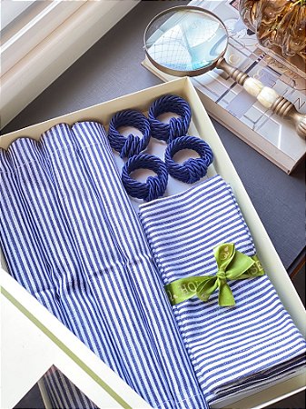 Kit Listras Azul Marinho