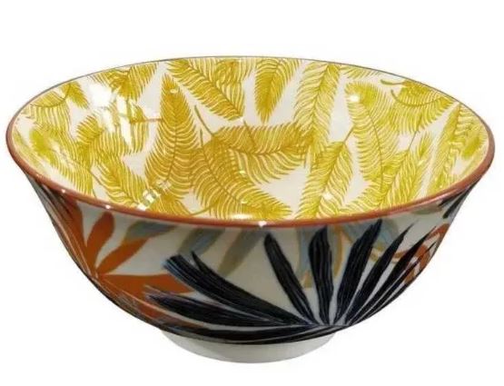 Bowl de Cerâmica Floral Amarelo