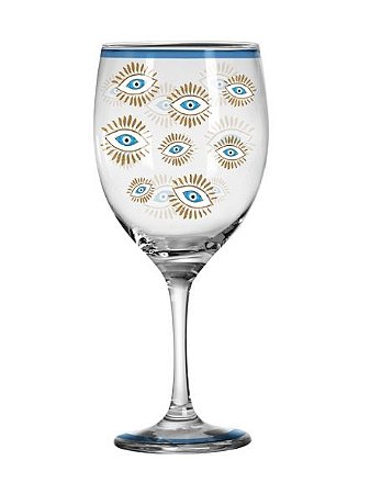 Taça de Água Olho Grego La Vie - Cj 6 peças