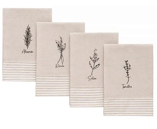 Kit Guardanapo Temperos 4 unidades
