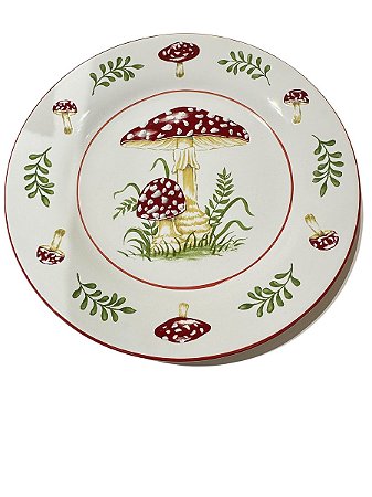 Conjunto 6 Pratos Rasos Cogumelo