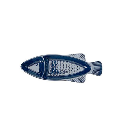 Petisqueira / Travessa Melamina Peixe Pequeno Azul