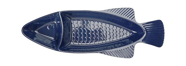 Petisqueira / Travessa Melamina Peixe Médio Azul