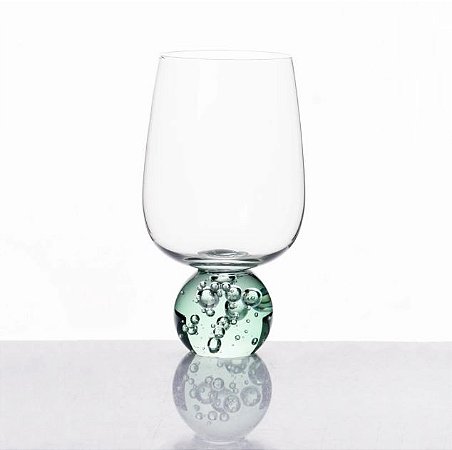 Taça Transparente e Verde 540ml