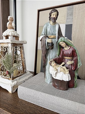 Escultura Decorativa Natalina Sagrada Família