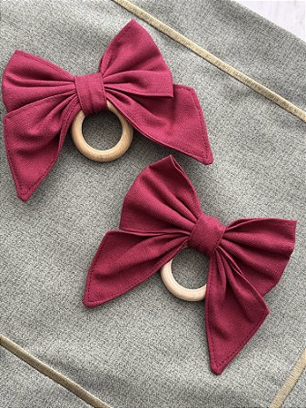 Porta Guardanapo Laço em Linho Marsala