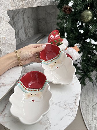 Petisqueira Cerâmica Natal Papai Noel