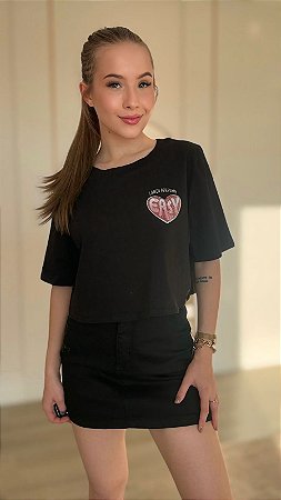 T-shirt Oversized Cripped Lança Perfume Easy