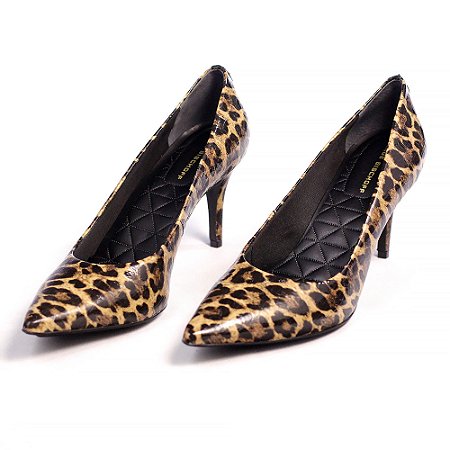 scarpin animal print