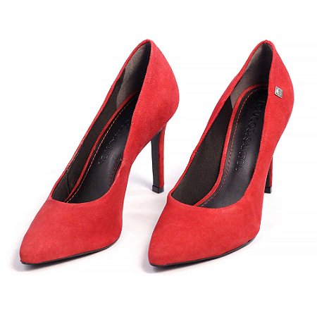 scarpin bico fino vermelho