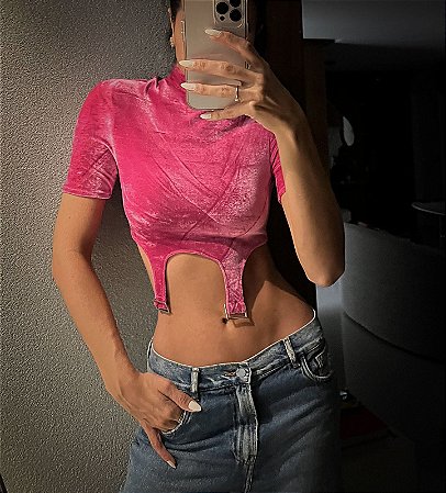 Cropped Pink Rebeca - cloude