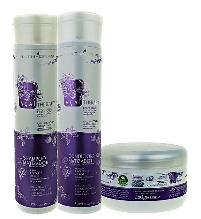 Nathydras Açaí Therapy Kit Matizador E Fortalecedor 3 Passos