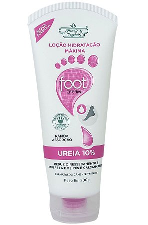 Loção Hidratação Máxima Para Os Pés Ureia 10% Flores & Vegetais 200g