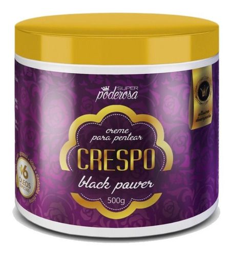 Creme Para Pentear Crespo Black Pawer 500g Probelle