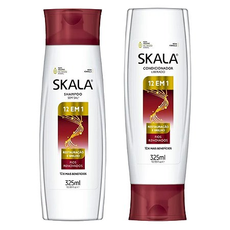 Shampoo E Condicionador Restauração Espetacular 12 Em 1 Skala Expert