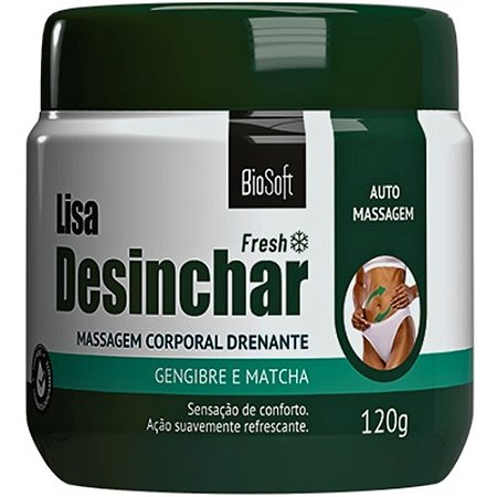 Bio Soft Lisa Creme Desinchar Massagem Corporal Drenante 120g