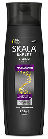 Shampoo Matizador E Desamarelador Com Ácido Hialurônico Skala 325mL