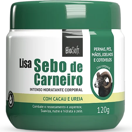 Bio Soft  Sebo De Carneiro Creme Lisa Hidratante Corporal 120g