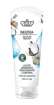 Loção Hidratante Corporal Neutra Extrato De Algodão Flores E Vegetais 200g