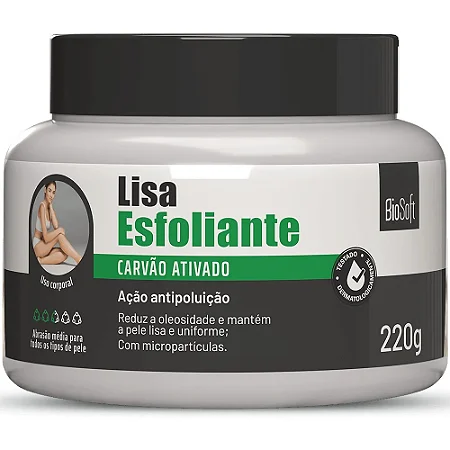 Bio Soft Lisa Esfoliante Carvão Ativado