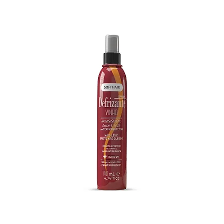 Soft Hair Spray Defrizante Vinho Termoprotetor  Modelador Super Liso 140mL