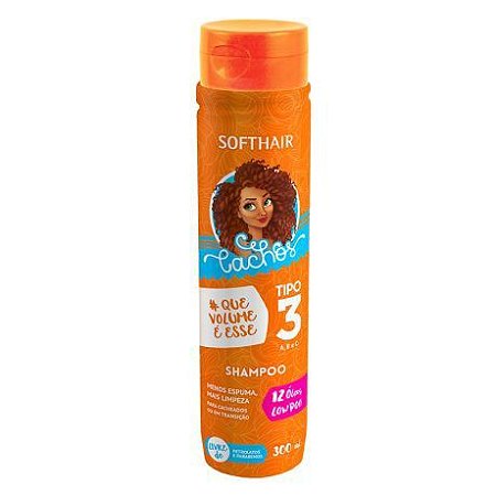 Shampoo Cachos Tipo 3abc Softhair 12 Óleos Low poo