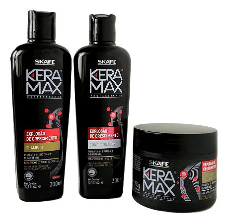 Skafe Keramax Explosão de Crescimento Kit Shampoo Condicionador e Máscara