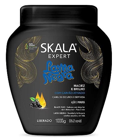 Creme Skala Expert Lama Negra Vegano Cabelos Escuros e Sem Vida 1kg