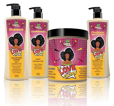 Kit Love My Cachos Cabelos Cacheados E Afro Hábito Cosméticos