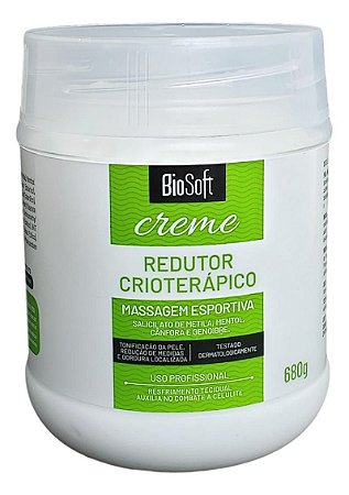 Creme Redutor Crioterápico Massagem Esportiva Biosoft Profissional