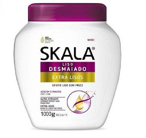 Creme de Hidratação Skala Extra Liso 1kg Liso Desmaiado Para Cabelos Lisos E Indisciplinados