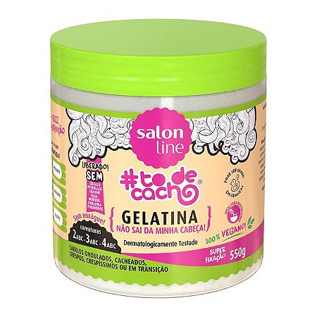 Gelatina #todecacho Não Sai Da Minha Cabeça Salon Line 550g