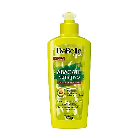 Creme de pentear DaBelle Hair Abacate Nutritivo C/Proteção Térmica 270g