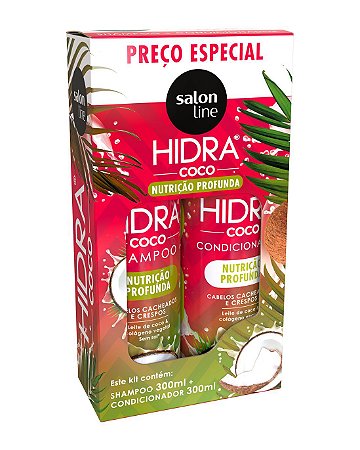 Salon Line Kit Hidra Coco Nutrição Profunda Shampoo + Condicionador 300ml