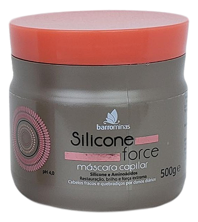 Máscara Silicone Force Barro Minas 500g Para Cabelos Quebradiços