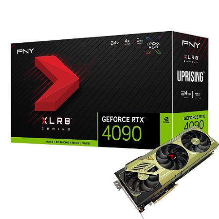 Placa de Vídeo RTX 4090 24GB GDDR6X 384BITS Triple FAN PNY VCG409024TFXMPB