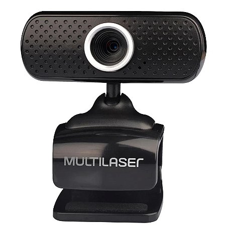 Webcam Plug e Play 480p Microfone USB Preto Multilaser WC051
